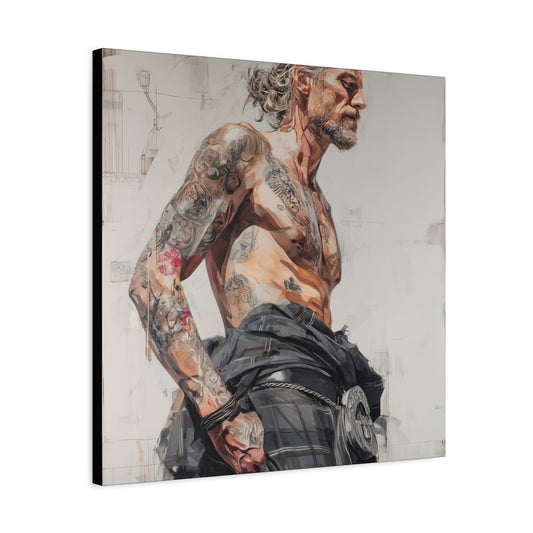 Gallery Wrapped Canvas, Kilts and Carnage Art Canvas, Erotic Pinup Art Canvas – Struan
