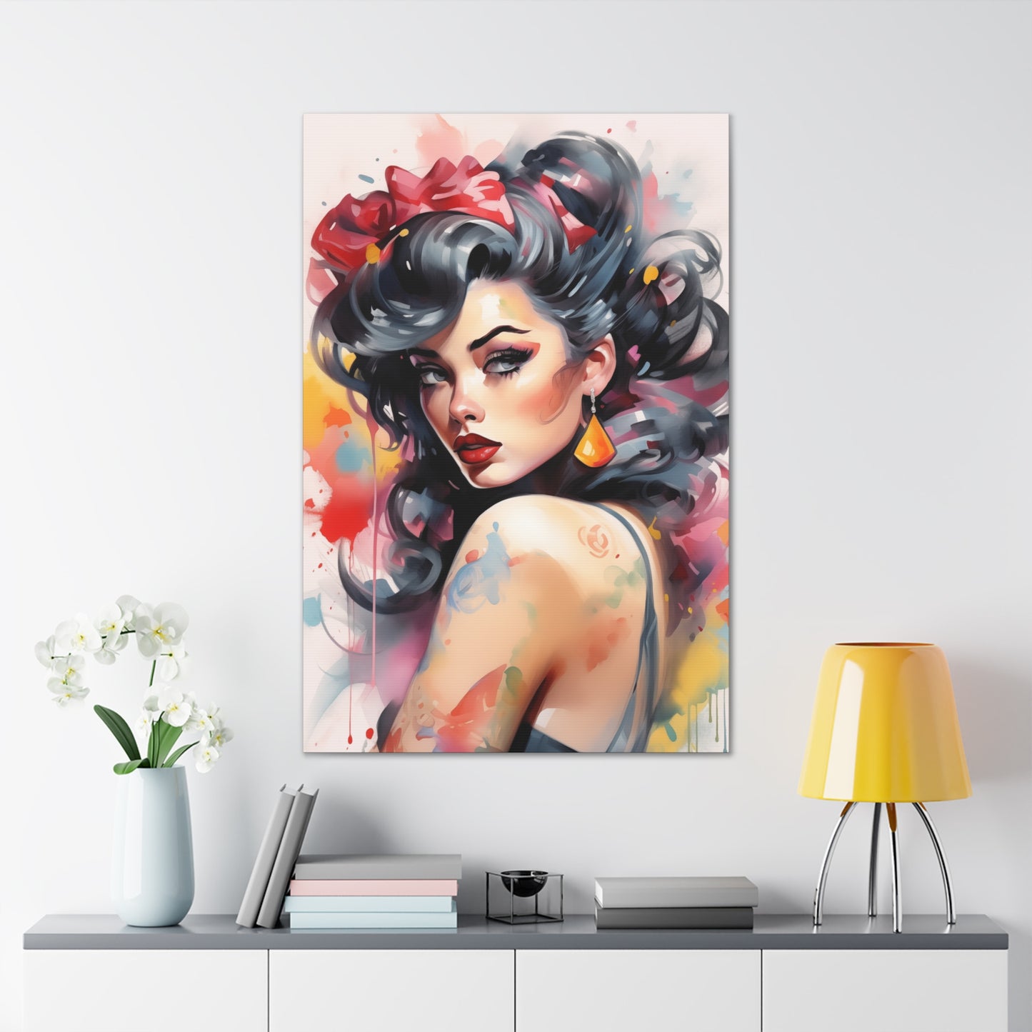 Canvas Wall Art, Gallery Wrapped Pop Art, Femme Doll Wall Art – Genevieve