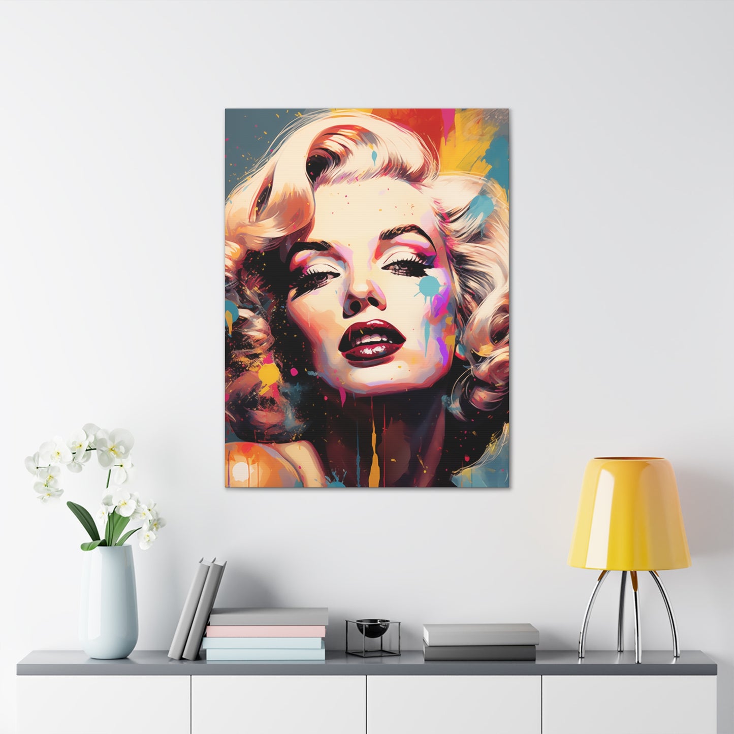 Canvas Wall Art, Gallery Wrapped Pop Art, Celebrity Wall Art – Marilyn Monroe - Abstract