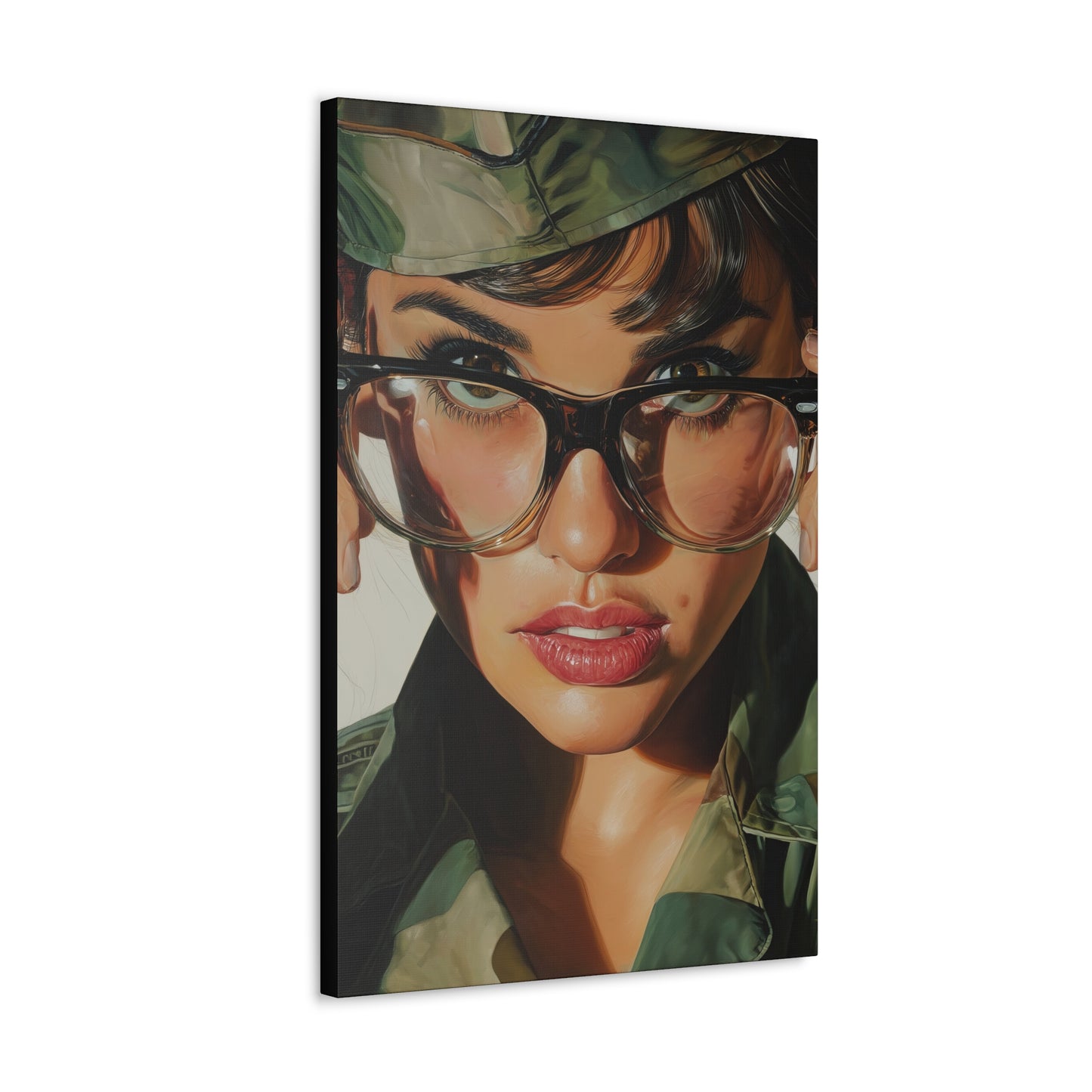 Gallery Wrapped Canvas, Liberty and Lace Art Canvas, Erotic Pinup Art Canvas – Erica