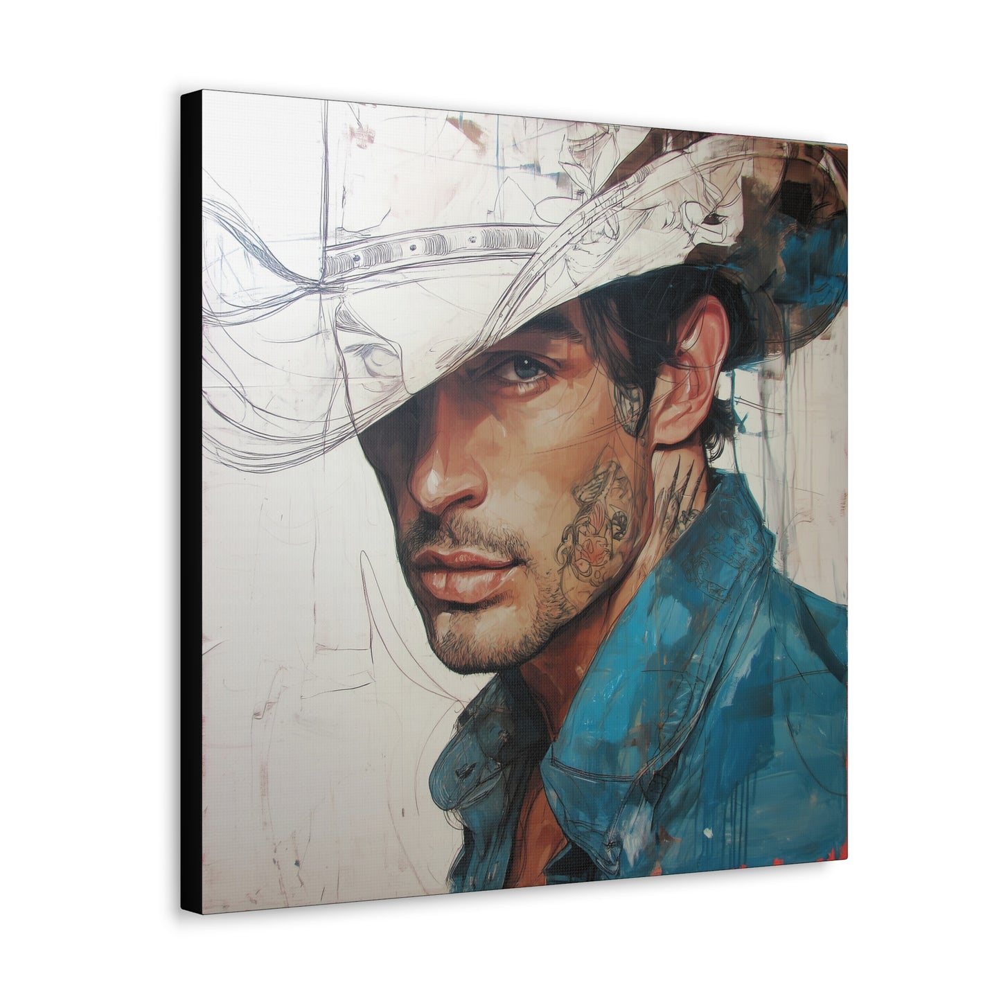 Gallery Wrapped Canvas, Wranglers and Wreckage Art Canvas, Erotic Pinup Art Canvas – Jack