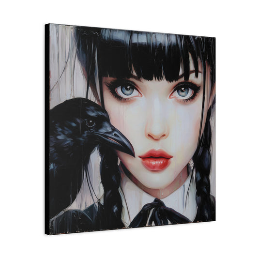 Gallery Wrapped Canvas, Myth and Bones Gothic Art Canvas, Dark Muse Canvas - Isolde