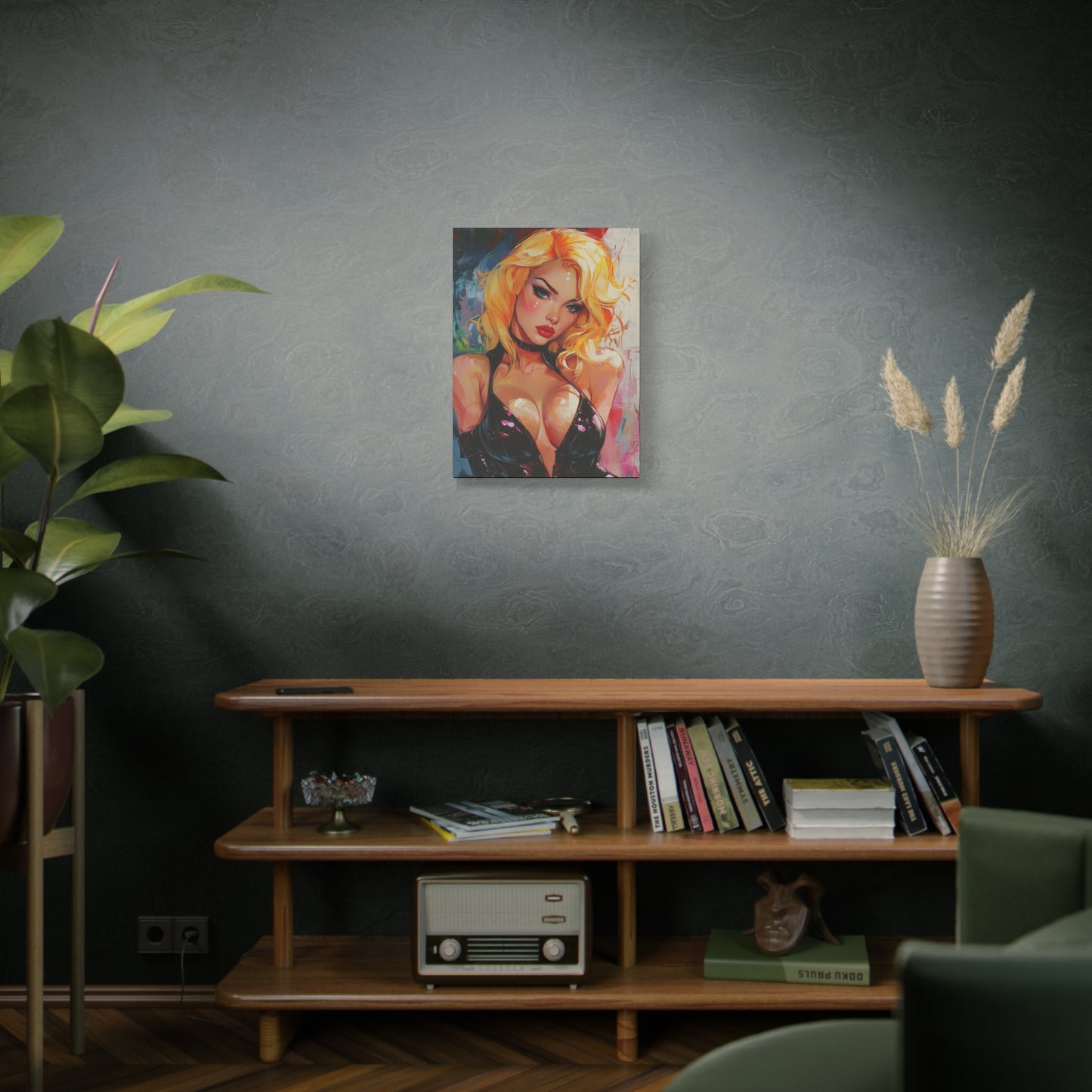 Gallery Wrapped Canvas, Guilt and Grit Adult Art Canvas, Erotic Pinup Art Canvas – Esme