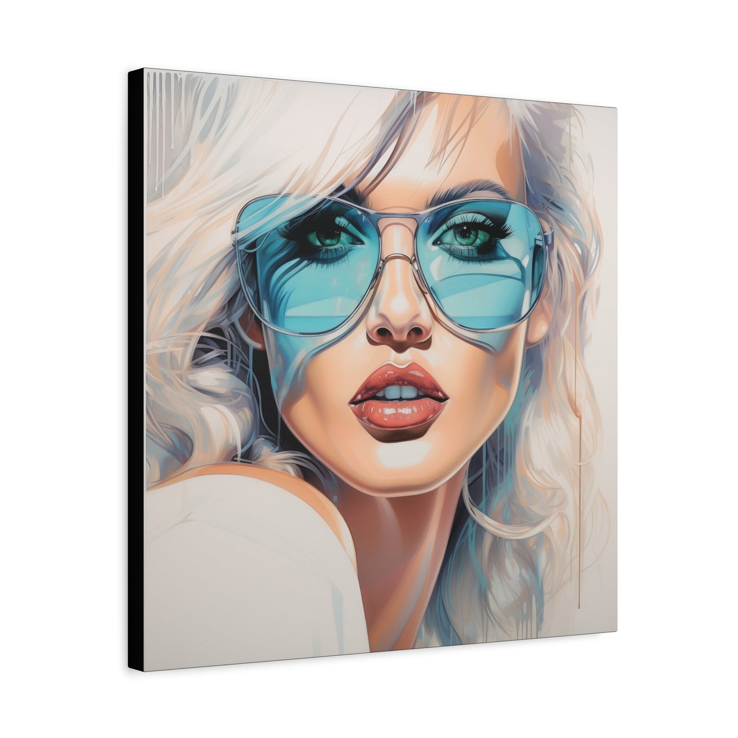 Canvas Gallery Wrapped High-Fashion Wall Art, Stylish Decor, Retro Femme Doll Pop Art – Nova