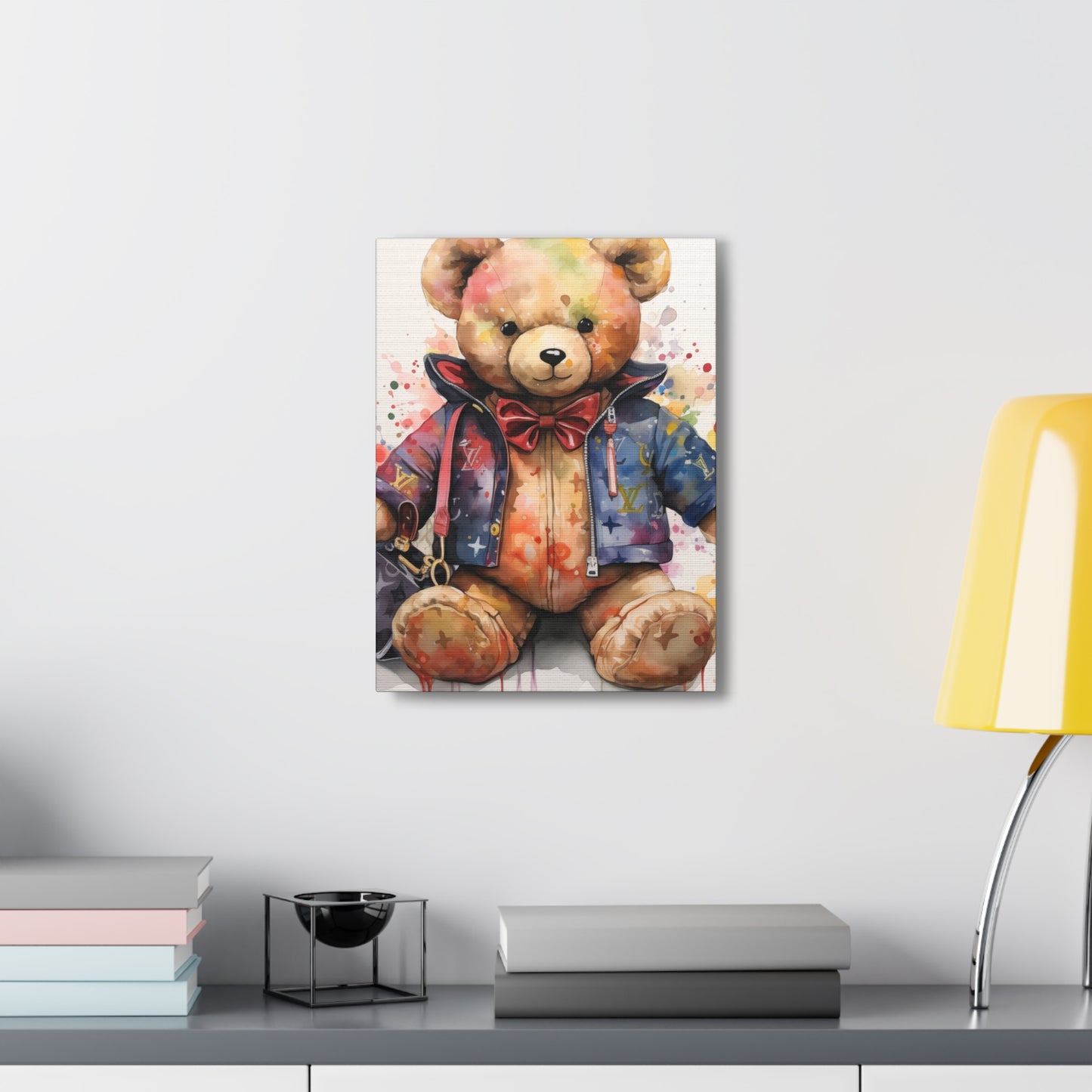 Canvas Gallery Wrap - LV Bear Wall Art - Drip