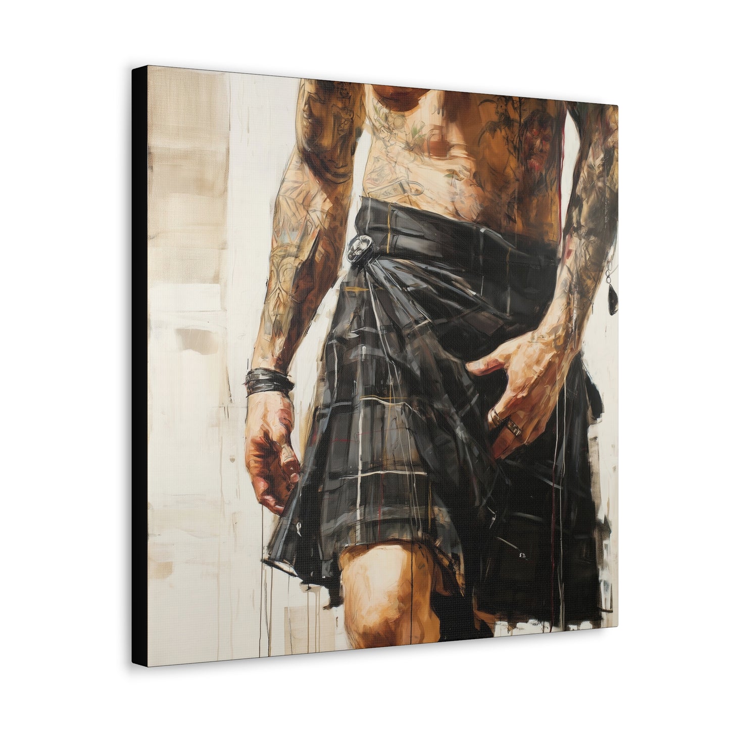 Gallery Wrapped Canvas, Kilts and Carnage Art Canvas, Erotic Pinup Art Canvas – Brodie