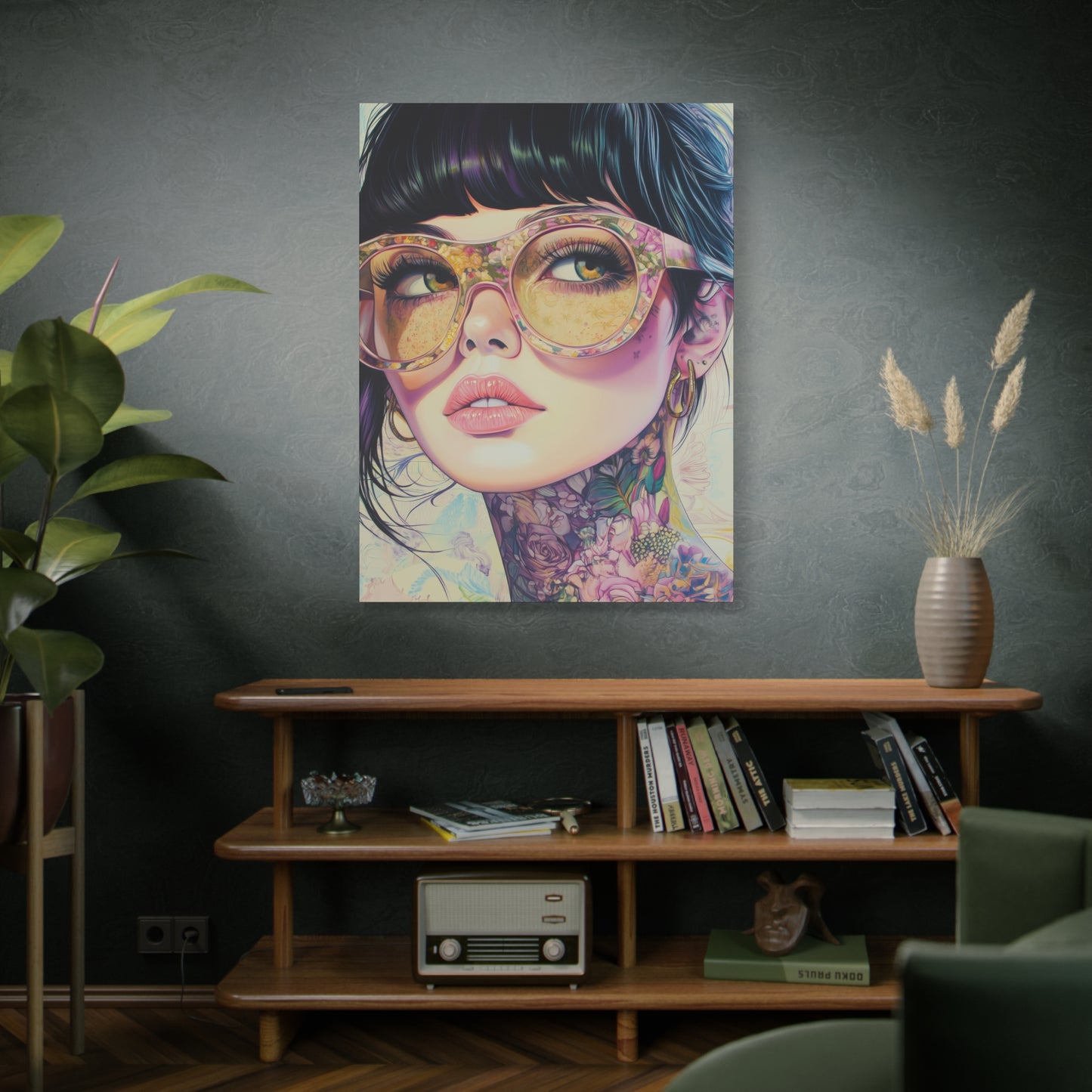Canvas Gallery Wrap, Ladies in Lenses Wall Art, Abstract Femme Girl Art - Lucy