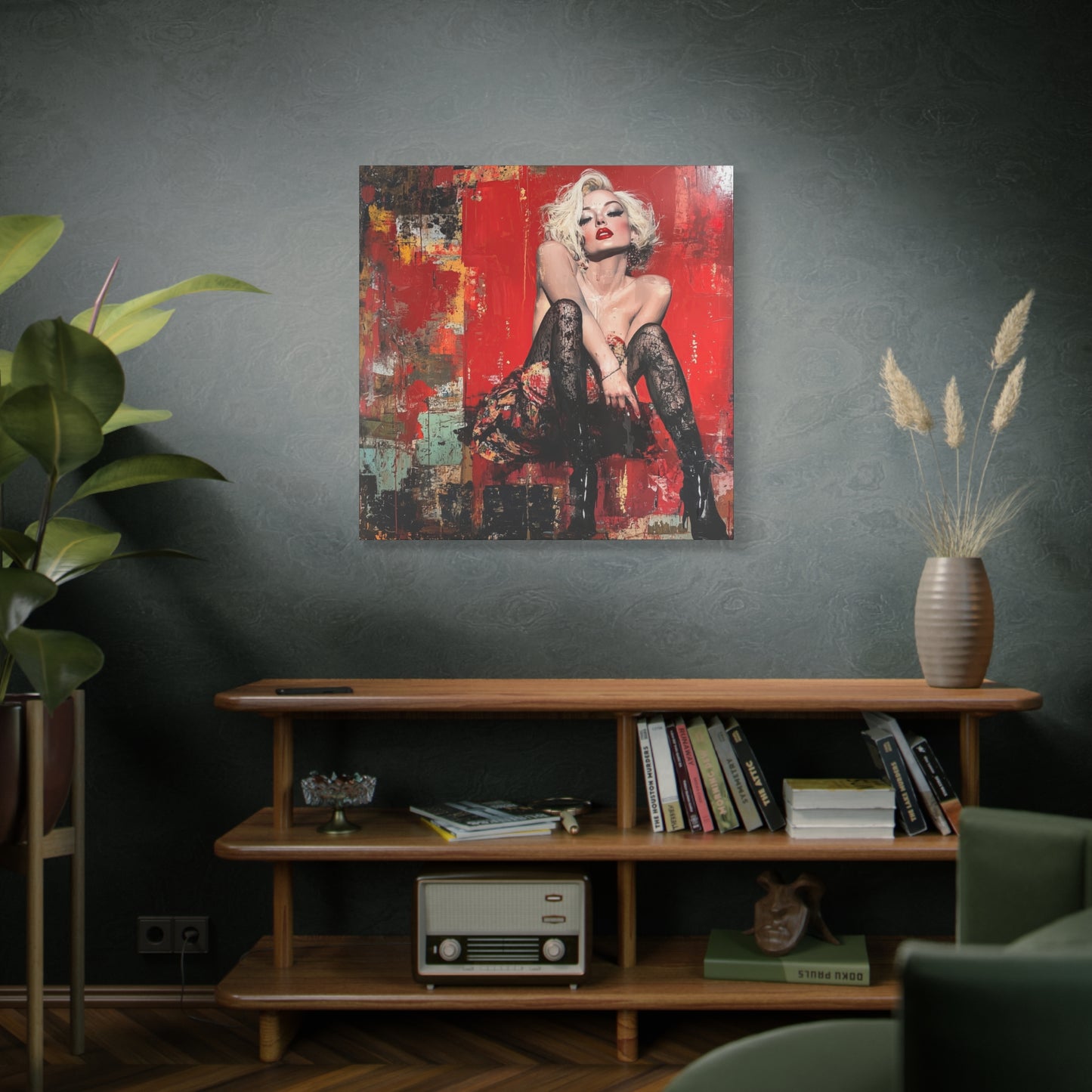 Gallery Wrapped Canvas, Guilt and Grit Adult Art Canvas, Erotic Pinup Art Canvas – Sable