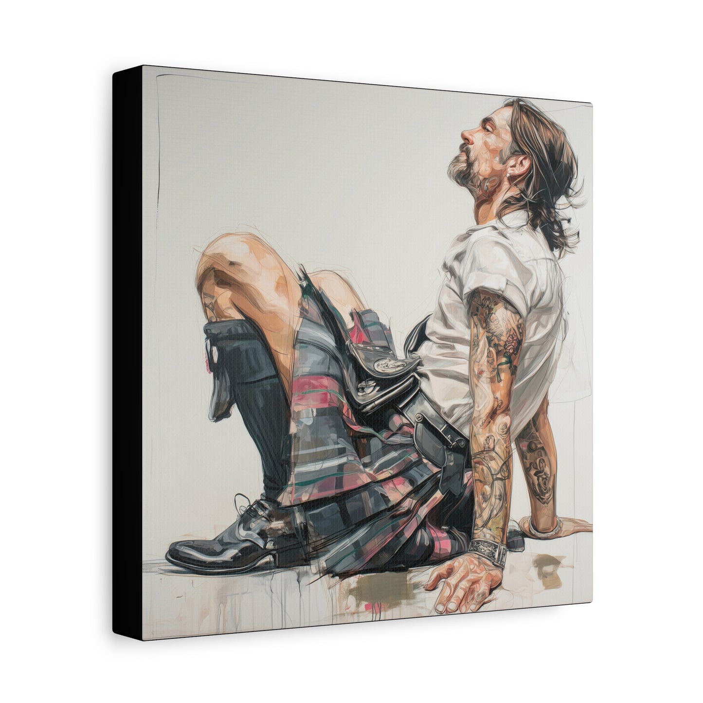 Gallery Wrapped Canvas, Kilts and Carnage Art Canvas, Erotic Pinup Art Canvas – Alastair