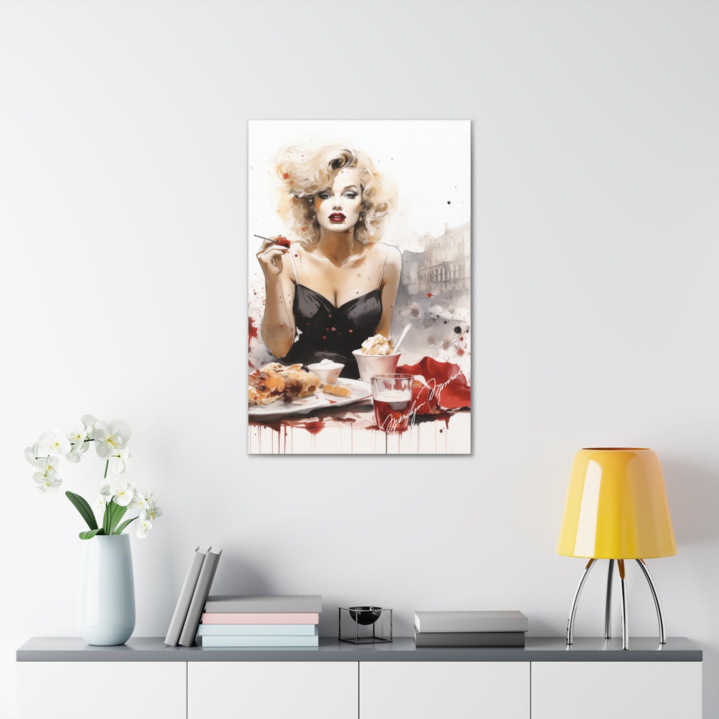 Canvas Wall Art, Gallery Wrapped Pop Art, Celebrity Wall Art – Marilyn Monroe - Cafe