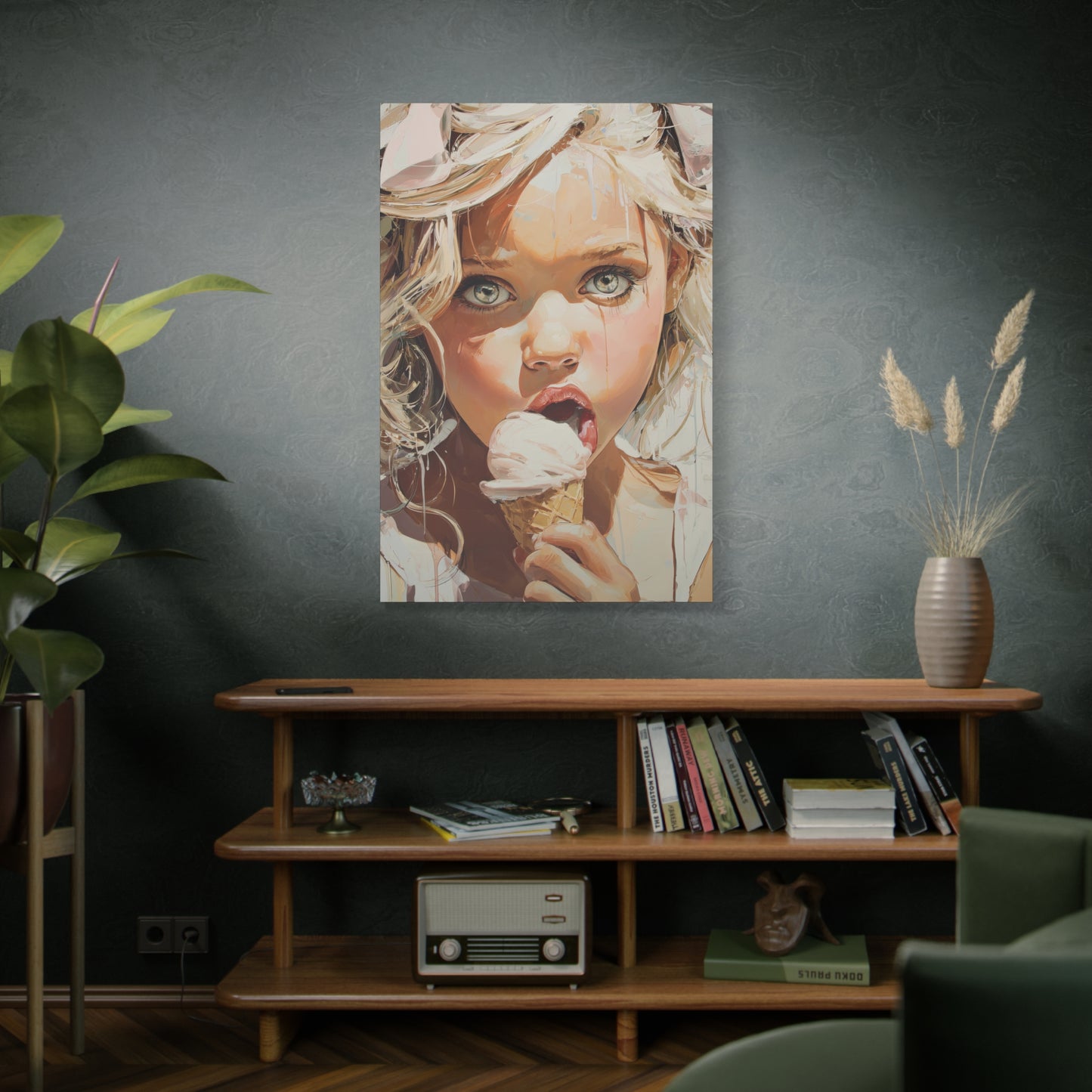 Gallery Wrapped Canvas, Sweet Summer Nostalgia, Sugar and Spice Art Canvas, Ice Cream Dreams Art – Briony