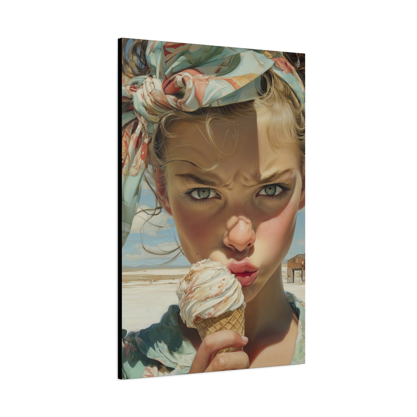 Gallery Wrapped Canvas, Sweet Summer Nostalgia, Sugar and Spice Art Canvas, Ice Cream Dreams Art – Millie