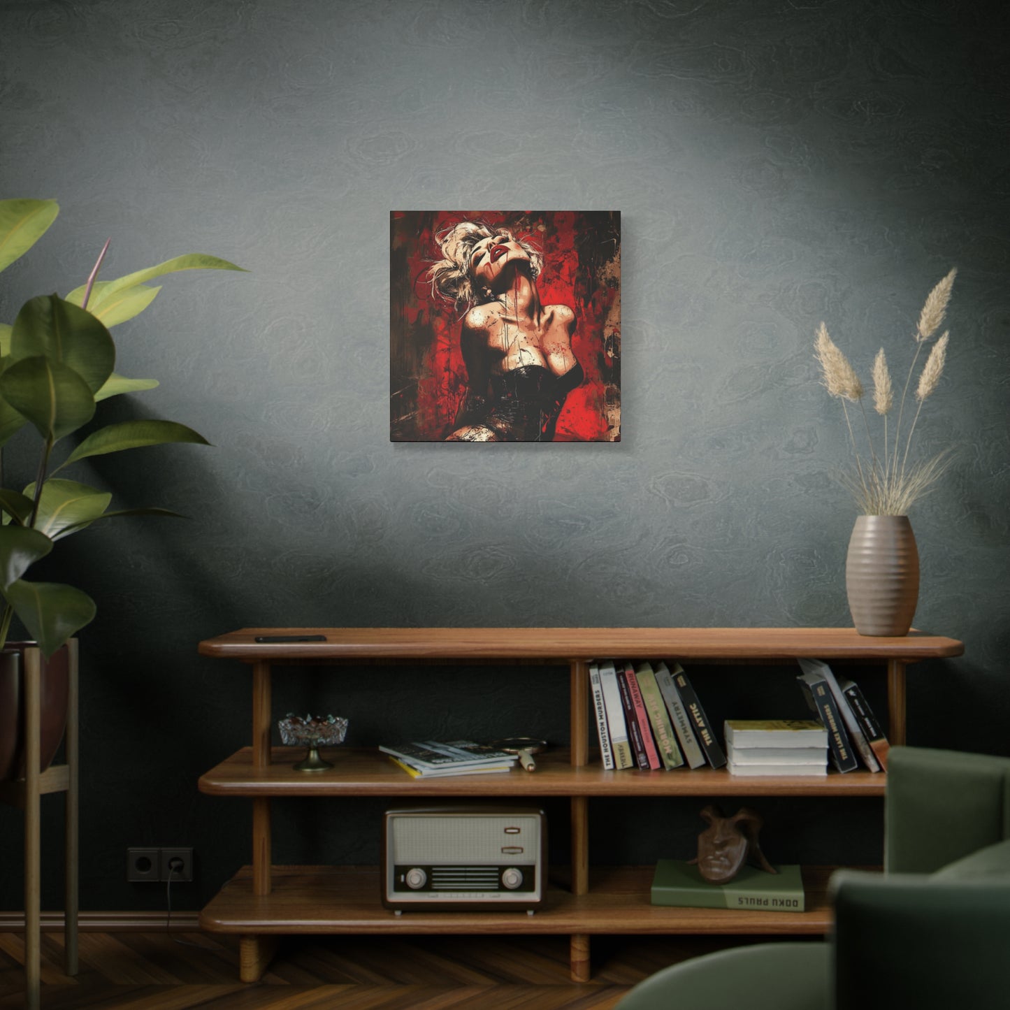 Gallery Wrapped Canvas, Guilt and Grit Adult Art Canvas, Erotic Pinup Art Canvas – Tabitha