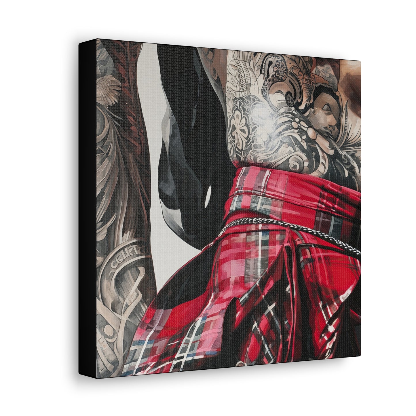 Gallery Wrapped Canvas, Kilts and Carnage Art Canvas, Erotic Pinup Art Canvas – Alexander