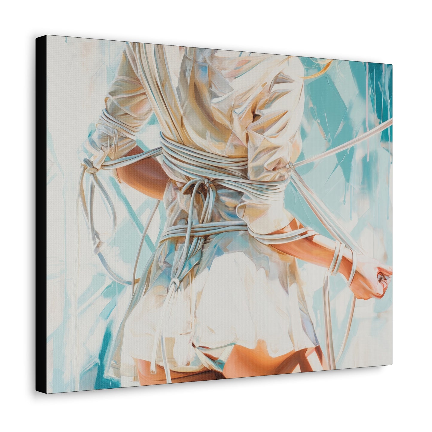 Gallery Wrapped Canvas, Ropes and Reverence Art Canvas, Erotic Shibari Art Canvas – Hannah's Sister