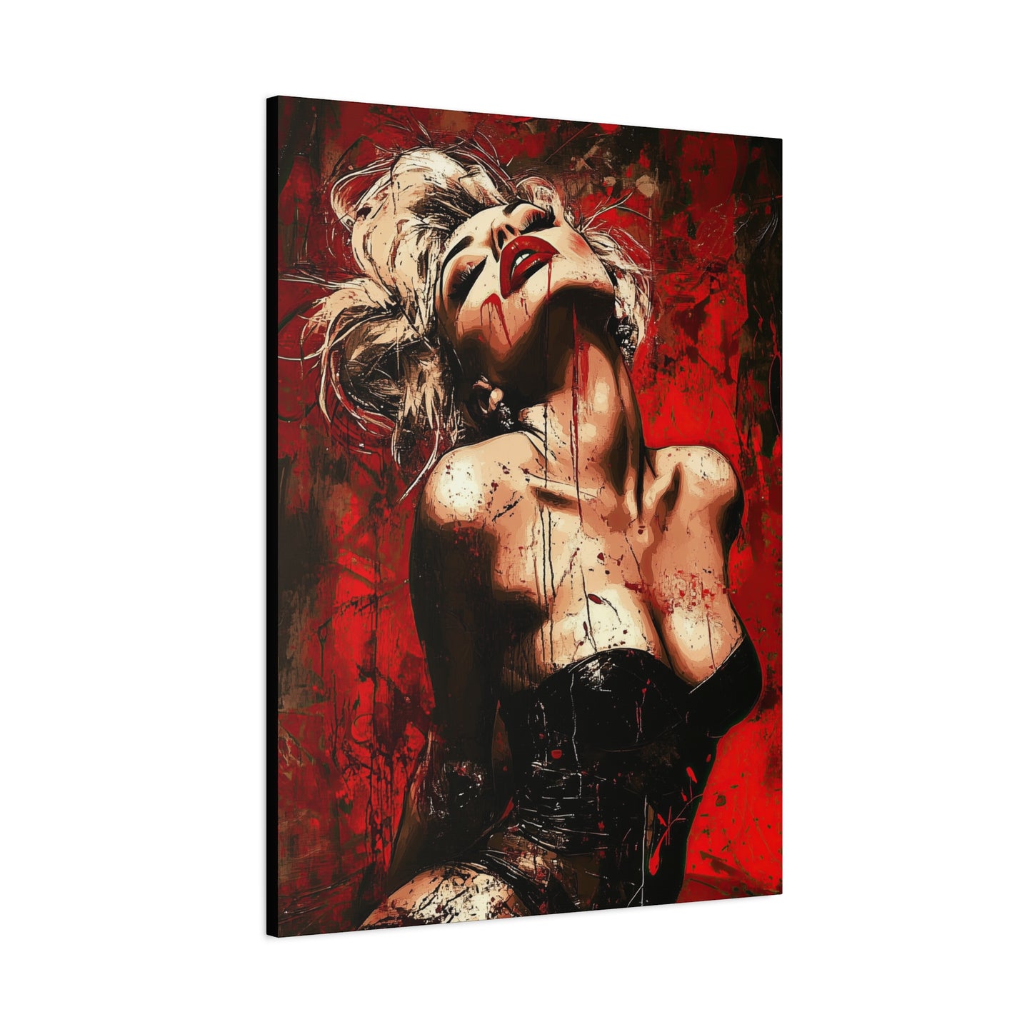 Gallery Wrapped Canvas, Guilt and Grit Adult Art Canvas, Erotic Pinup Art Canvas – Tabitha