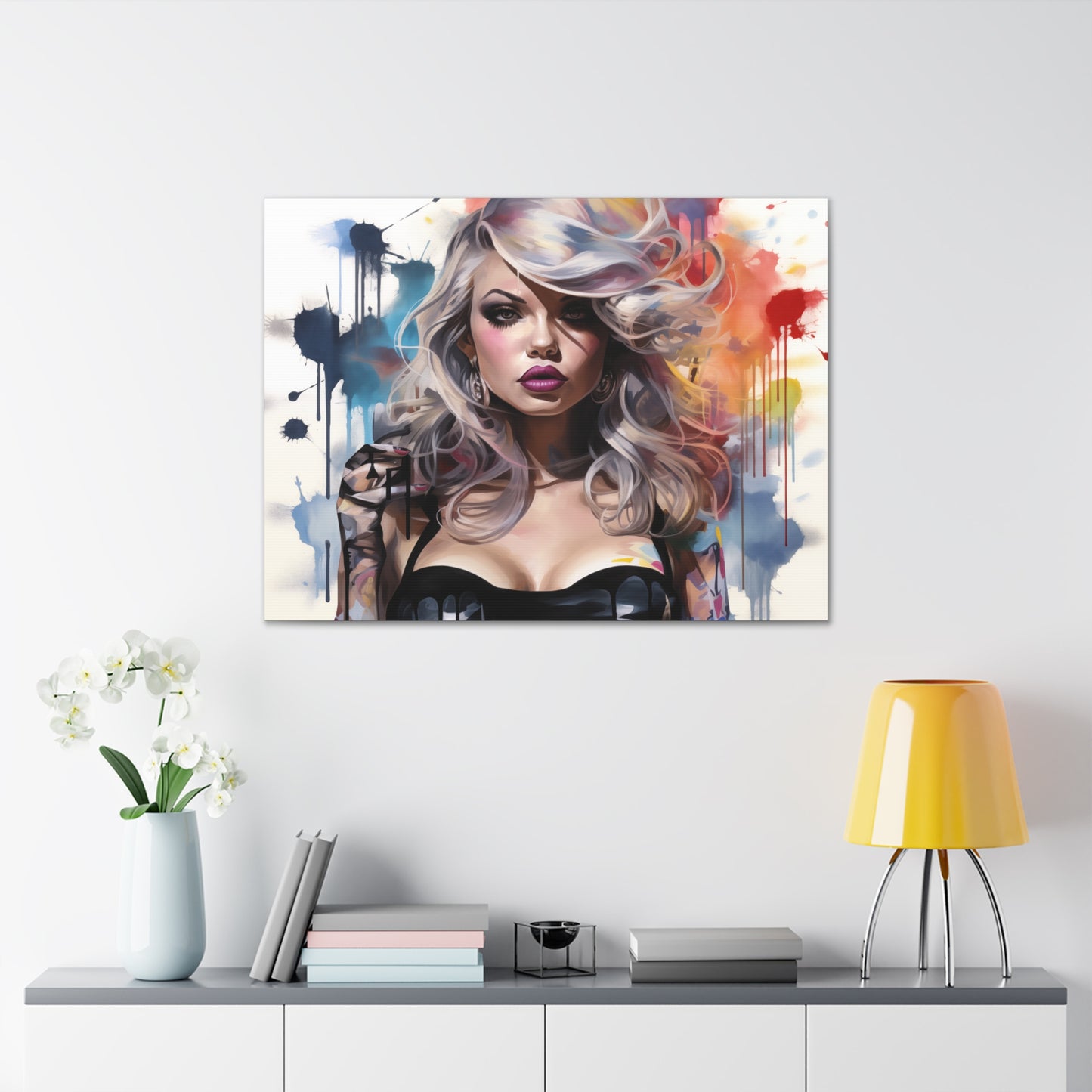 Canvas Wall Art, Gallery Wrapped Pop Art, Femme Doll Wall Art – Zephyr