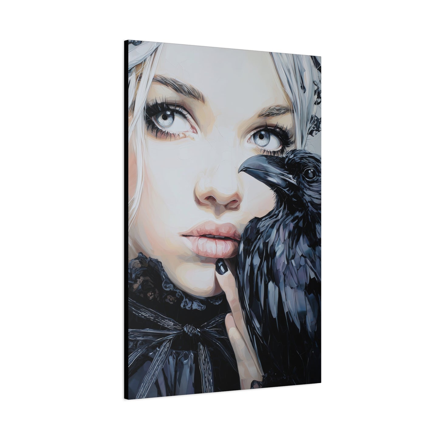 Gallery Wrapped Canvas, Myth and Bones Gothic Art Canvas, Dark Muse Canvas - Harlow