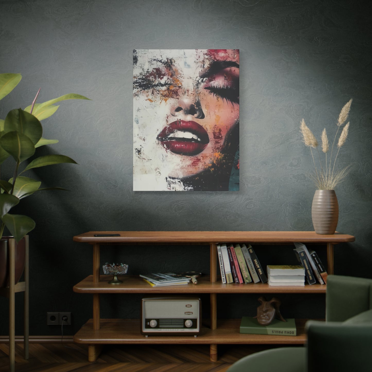 Gallery Wrapped Canvas, Guilt and Grit Adult Art Canvas, Erotic Pinup Art Canvas – Simone