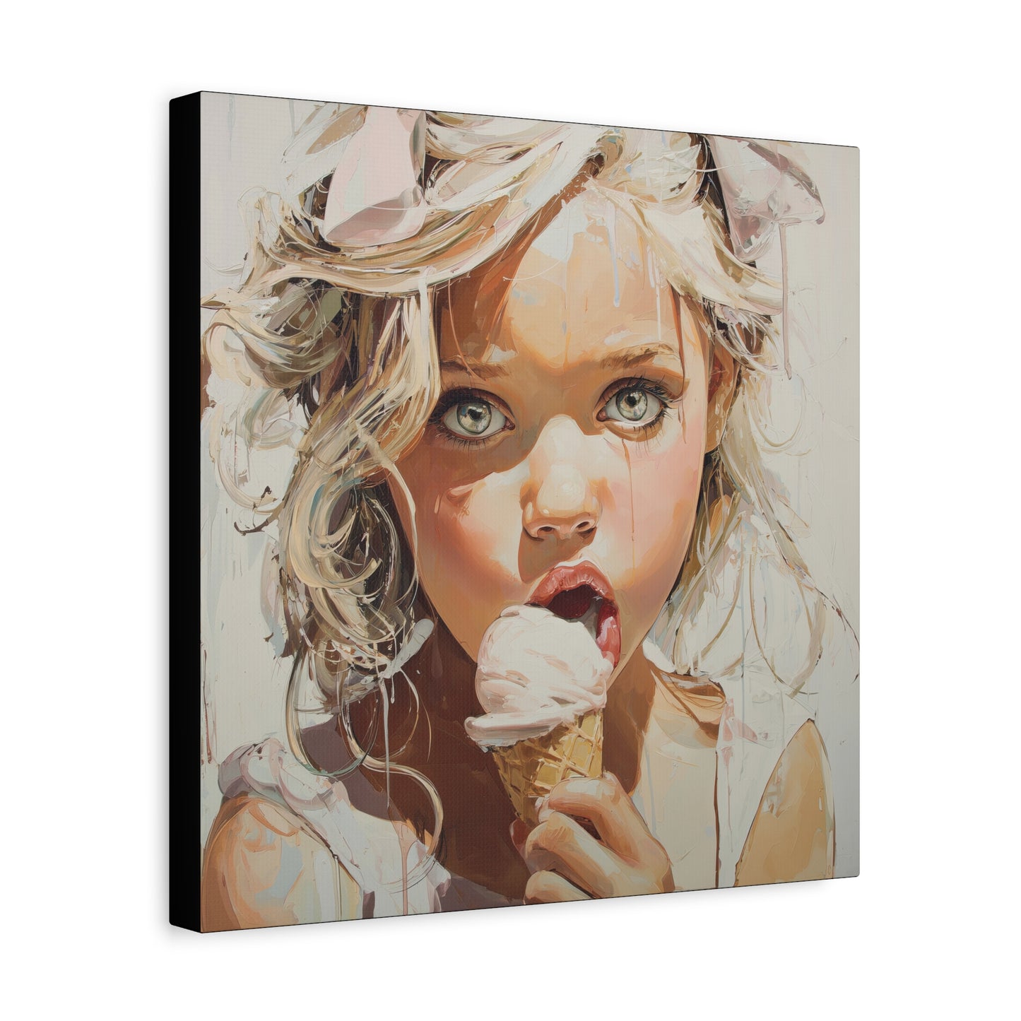 Gallery Wrapped Canvas, Sweet Summer Nostalgia, Sugar and Spice Art Canvas, Ice Cream Dreams Art – Briony