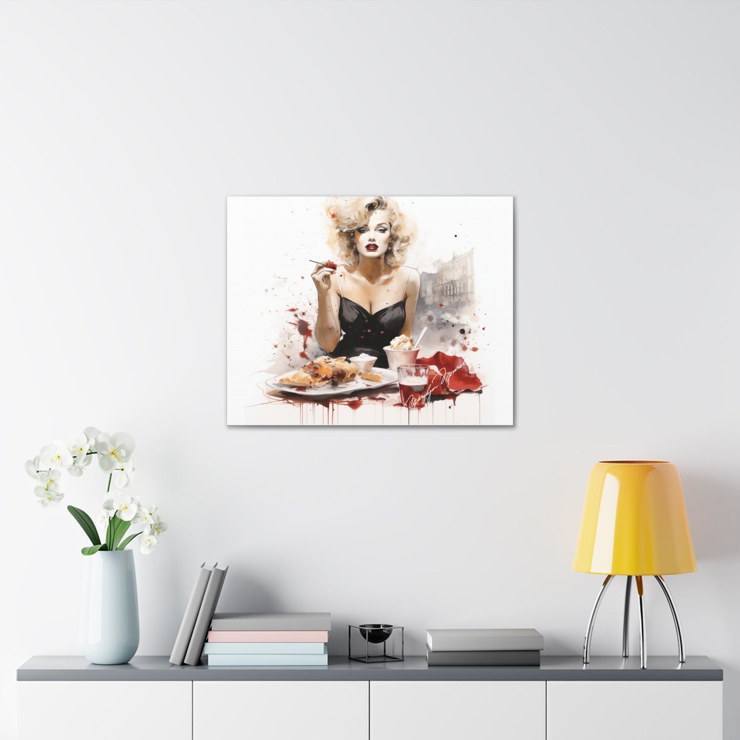 Canvas Wall Art, Gallery Wrapped Pop Art, Celebrity Wall Art – Marilyn Monroe - Cafe