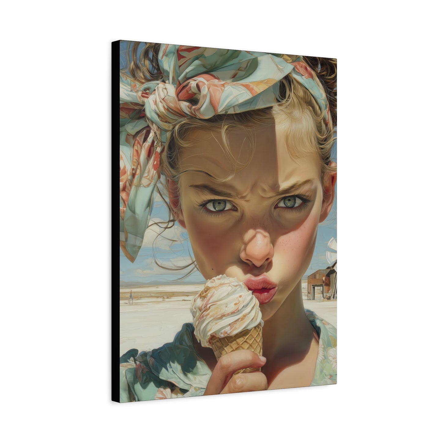Gallery Wrapped Canvas, Sweet Summer Nostalgia, Sugar and Spice Art Canvas, Ice Cream Dreams Art – Millie