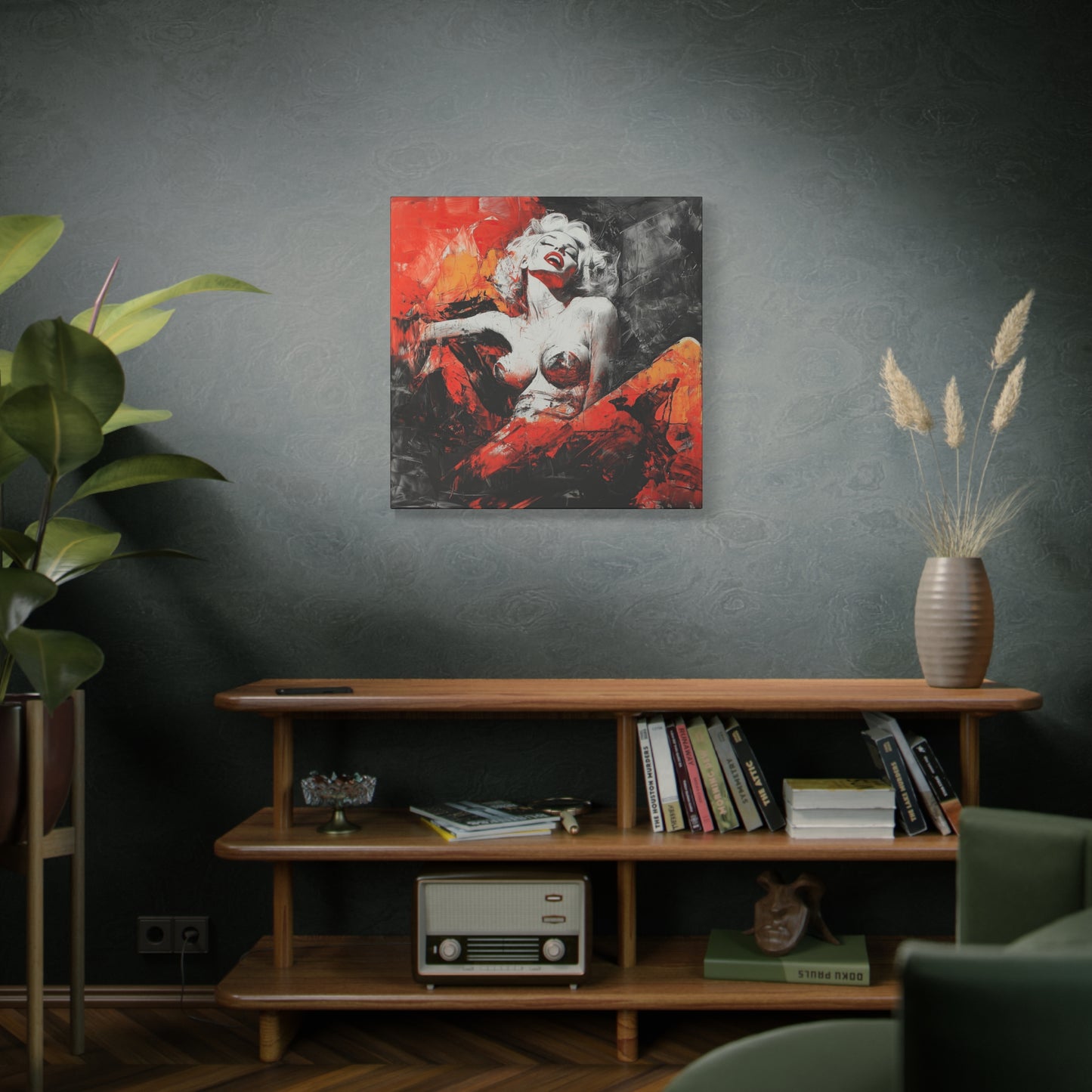 Gallery Wrapped Canvas, Guilt and Grit Adult Art Canvas, Erotic Pinup Art Canvas – Gianna