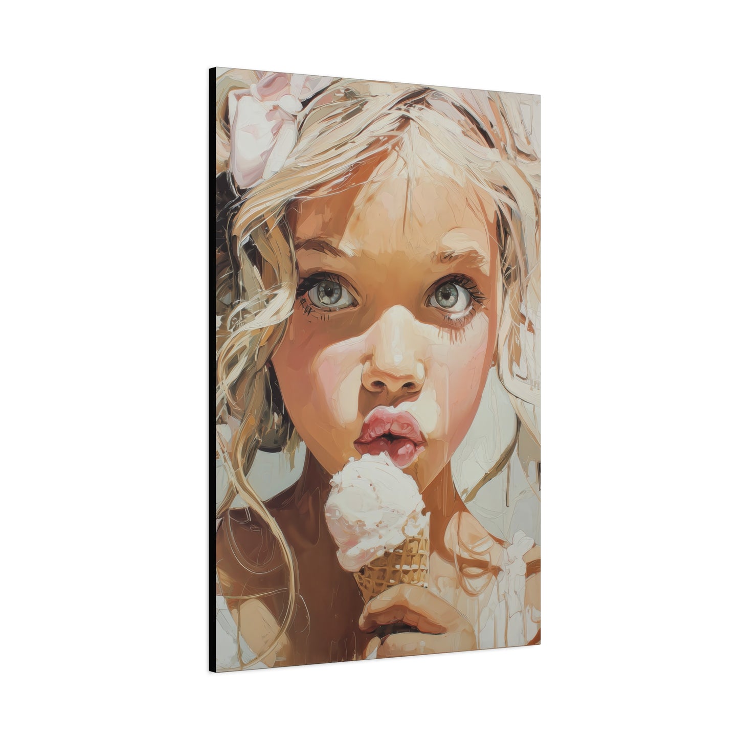 Gallery Wrapped Canvas, Sweet Summer Nostalgia, Sugar and Spice Art Canvas, Ice Cream Dreams Art – Briony