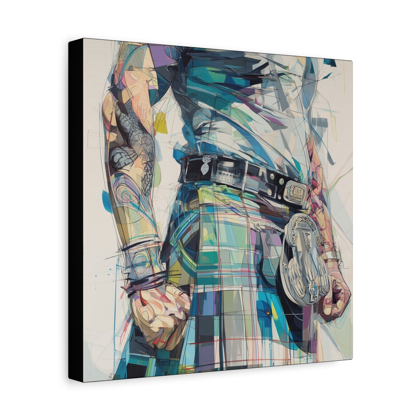 Gallery Wrapped Canvas, Kilts and Carnage Art Canvas, Erotic Pinup Art Canvas – Finn