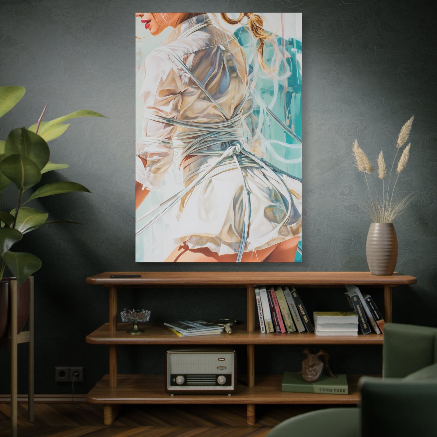 Gallery Wrapped Canvas, Ropes and Reverence Art Canvas, Erotic Shibari Art Canvas – Hannah