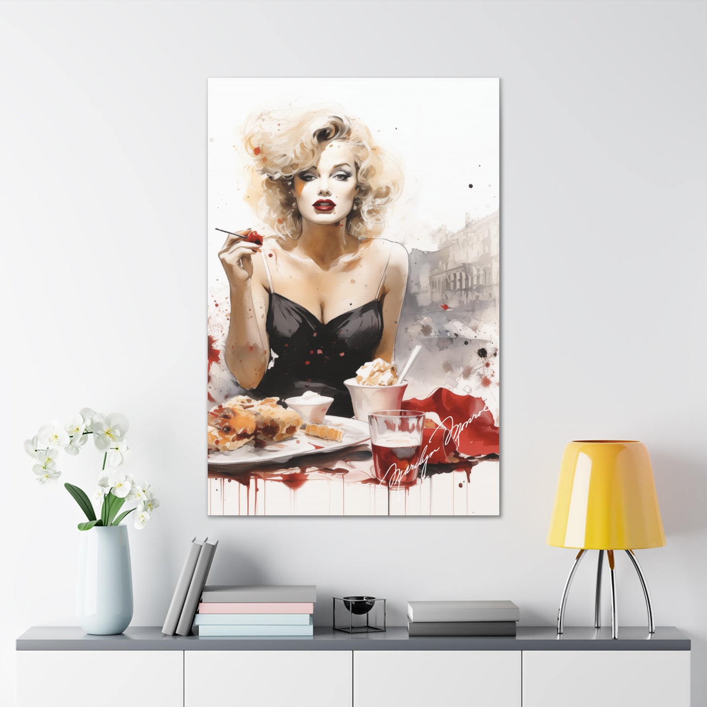 Canvas Wall Art, Gallery Wrapped Pop Art, Celebrity Wall Art – Marilyn Monroe - Cafe