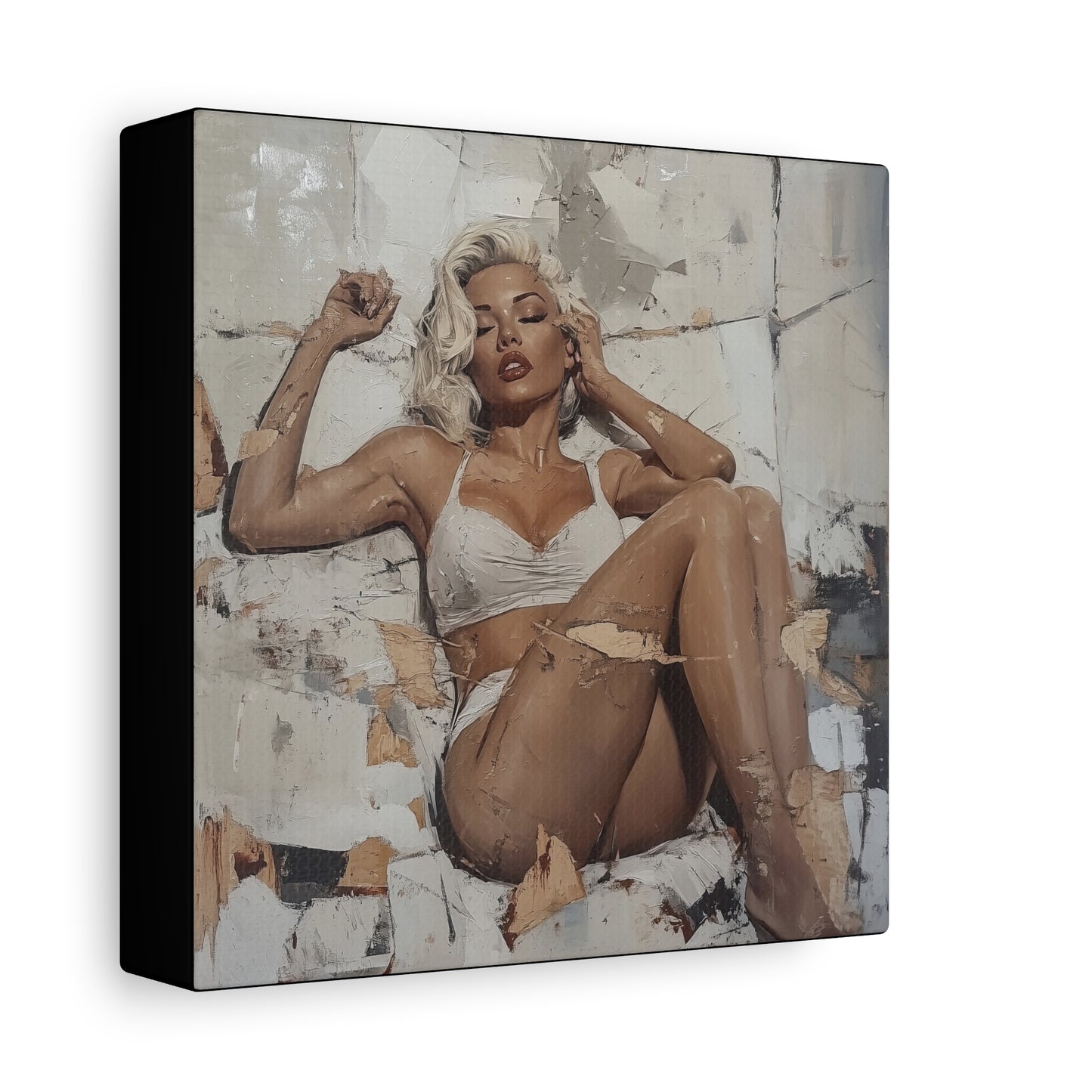 Gallery Wrapped Canvas, Guilt and Grit Adult Art Canvas, Erotic Pinup Art Canvas – Dahliana