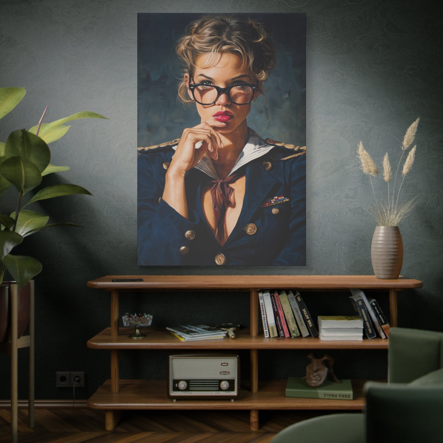 Gallery Wrapped Canvas, Liberty and Lace Art Canvas, Erotic Pinup Art Canvas – Honey