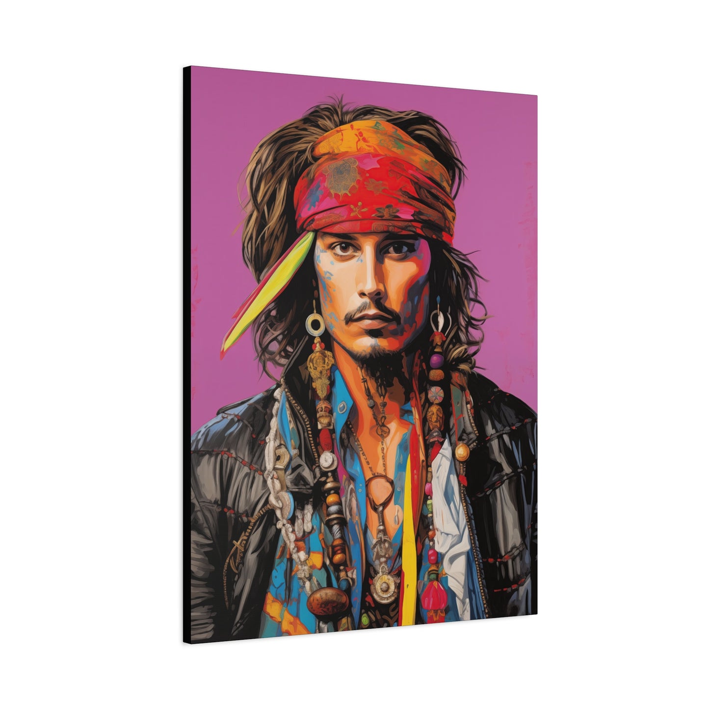 Gallery Wrapped Canvas, Celebrity Inspired, Pop Art Canvas – Johnny