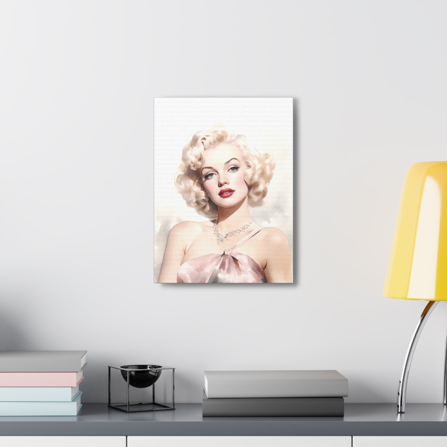 Canvas Wall Art, Gallery Wrapped Pop Art, Celebrity Wall Art – Marilyn Monroe - Pink