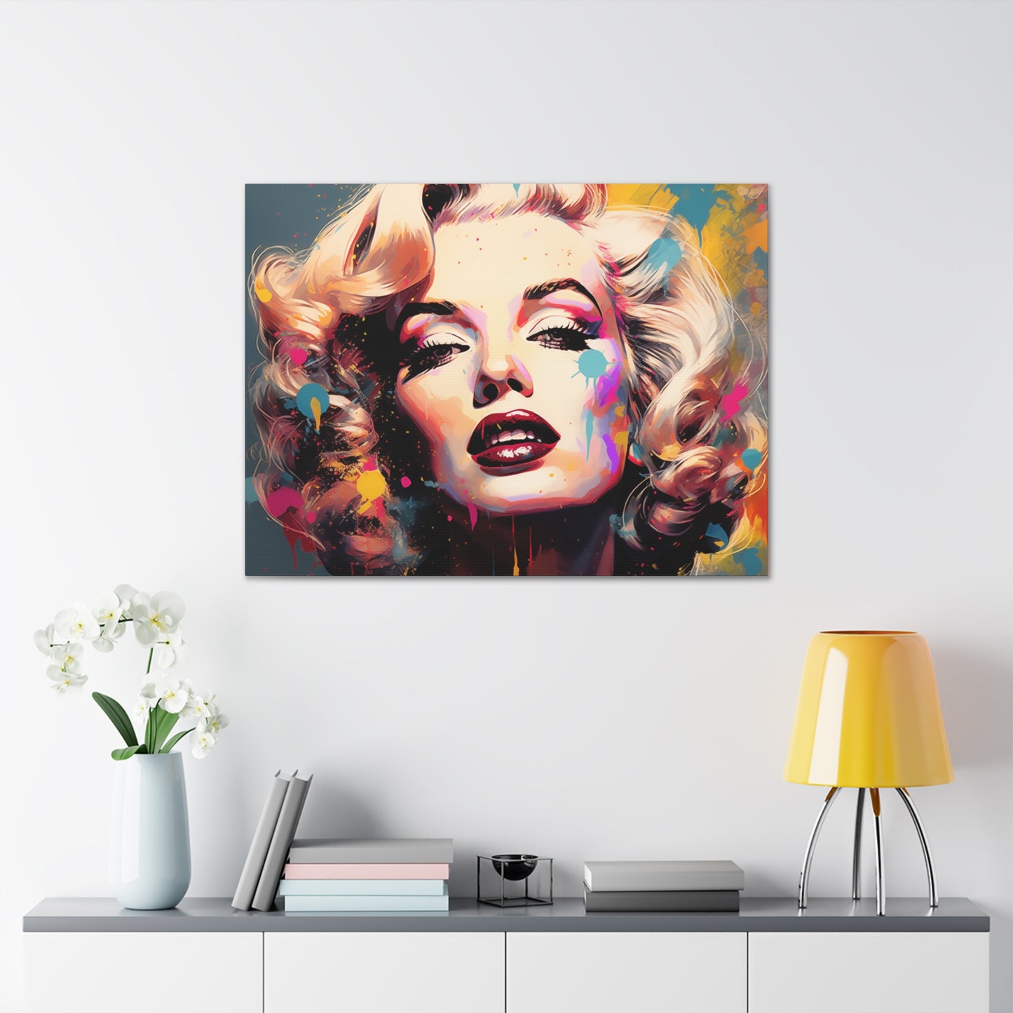 Canvas Wall Art, Gallery Wrapped Pop Art, Celebrity Wall Art – Marilyn Monroe - Abstract