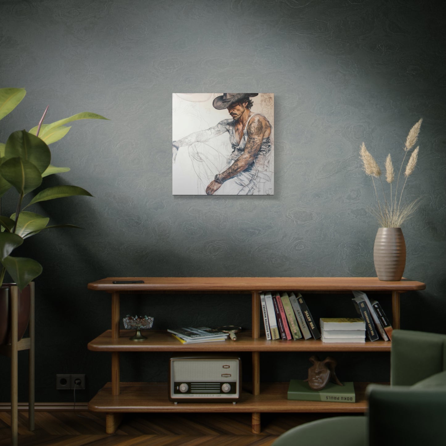 Gallery Wrapped Canvas, Wranglers and Wreckage Art Canvas, Erotic Pinup Art Canvas – Maverick