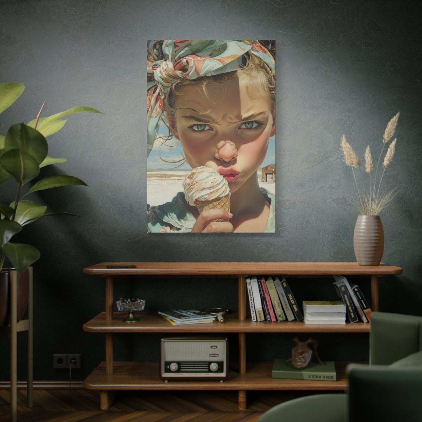 Gallery Wrapped Canvas, Sweet Summer Nostalgia, Sugar and Spice Art Canvas, Ice Cream Dreams Art – Millie