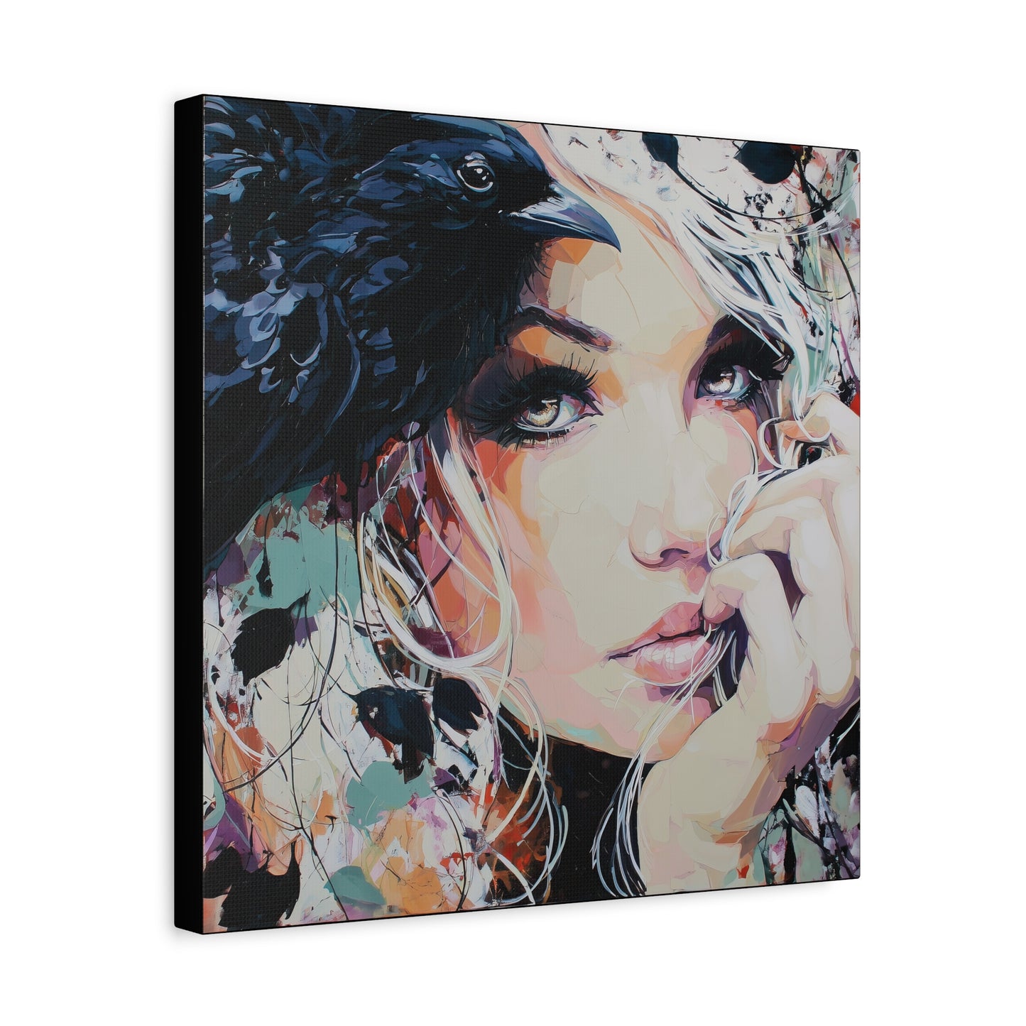 Gallery Wrapped Canvas, Myth and Bones Gothic Art Canvas, Dark Muse Canvas - Calista