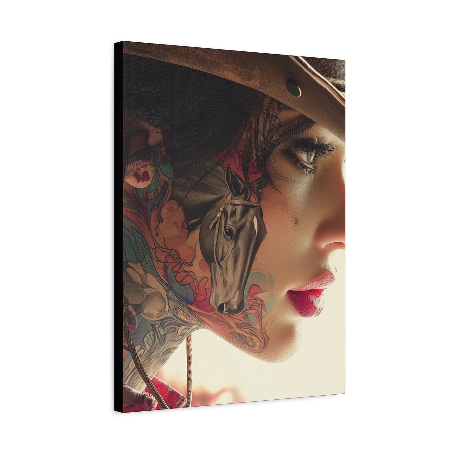 Gallery Wrapped Canvas, Wranglers and Wreckage Art Canvas, Erotic Pinup Art Canvas – Juniper