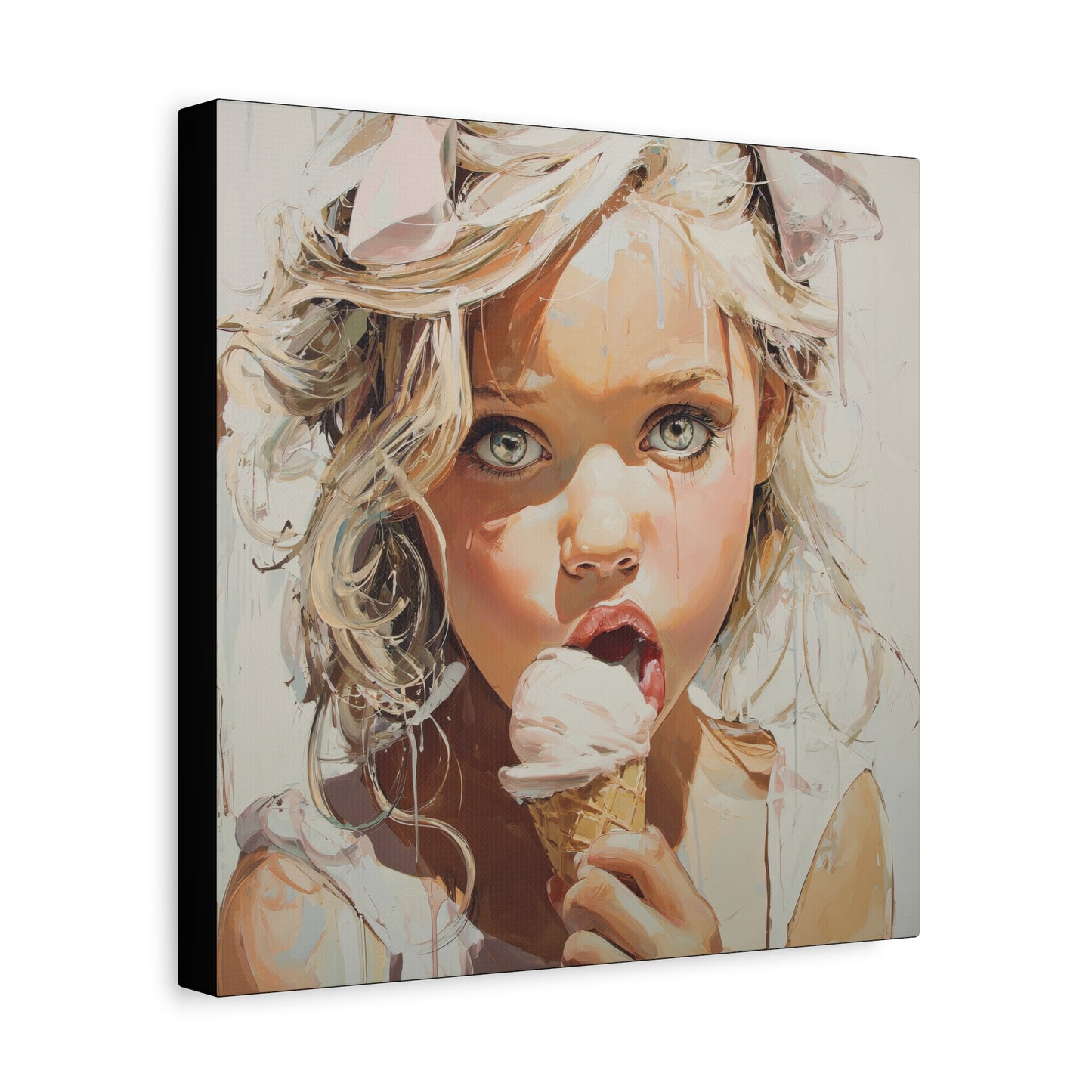 Gallery Wrapped Canvas, Sweet Summer Nostalgia, Sugar and Spice Art Canvas, Ice Cream Dreams Art – Briony