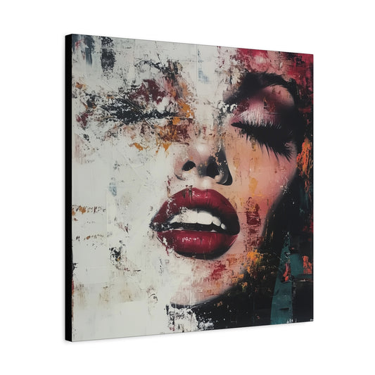 Gallery Wrapped Canvas, Guilt and Grit Adult Art Canvas, Erotic Pinup Art Canvas – Simone