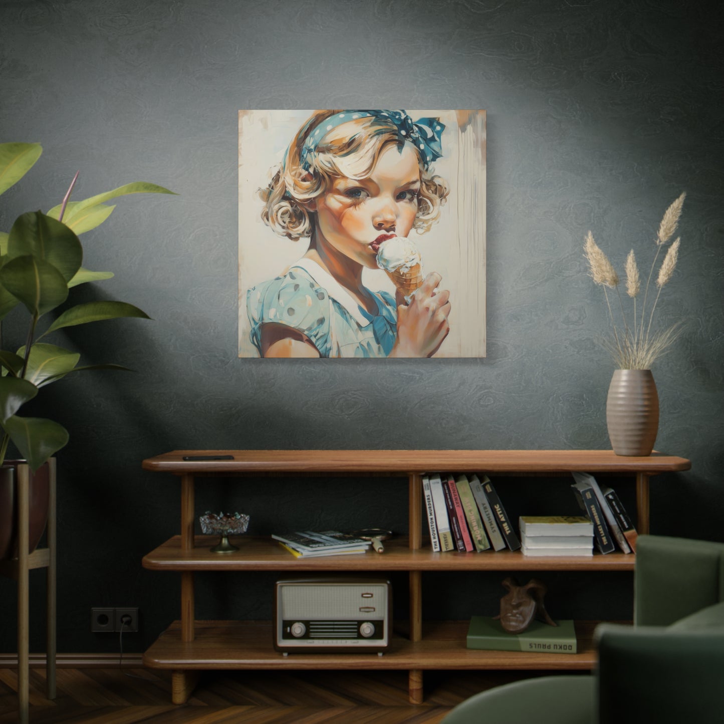Gallery Wrapped Canvas, Sweet Summer Nostalgia, Sugar and Spice Art Canvas, Ice Cream Dreams Art – Nellie