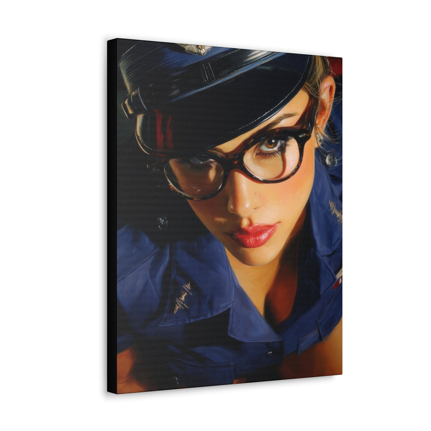 Gallery Wrapped Canvas, Liberty and Lace Art Canvas, Erotic Pinup Art Canvas – Janice