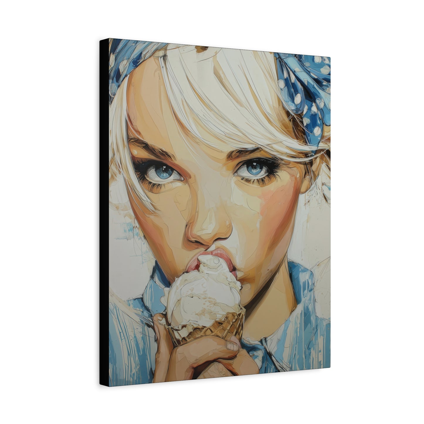 Gallery Wrapped Canvas, Sweet Summer Nostalgia, Sugar and Spice Art Canvas, Ice Cream Dreams Art – Cora