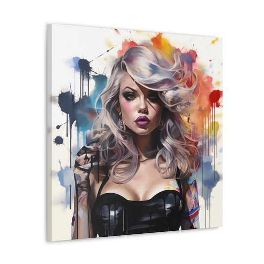 Canvas Wall Art, Gallery Wrapped Pop Art, Femme Doll Wall Art – Zephyr