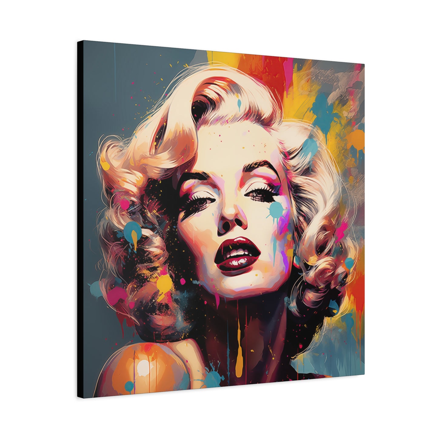 Canvas Wall Art, Gallery Wrapped Pop Art, Celebrity Wall Art – Marilyn Monroe - Abstract