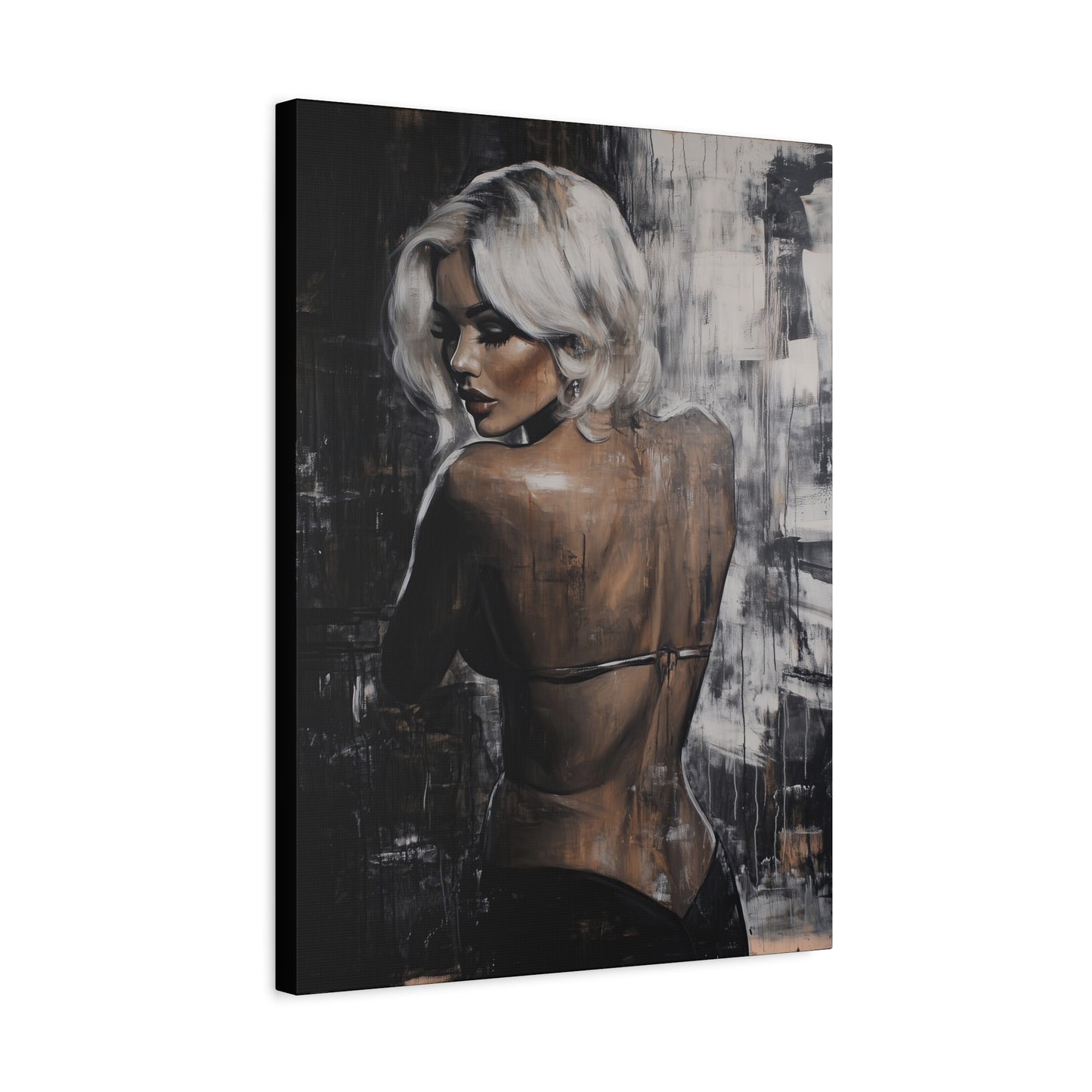 Gallery Wrapped Canvas, Guilt and Grit Adult Art Canvas, Erotic Pinup Art Canvas – Odette