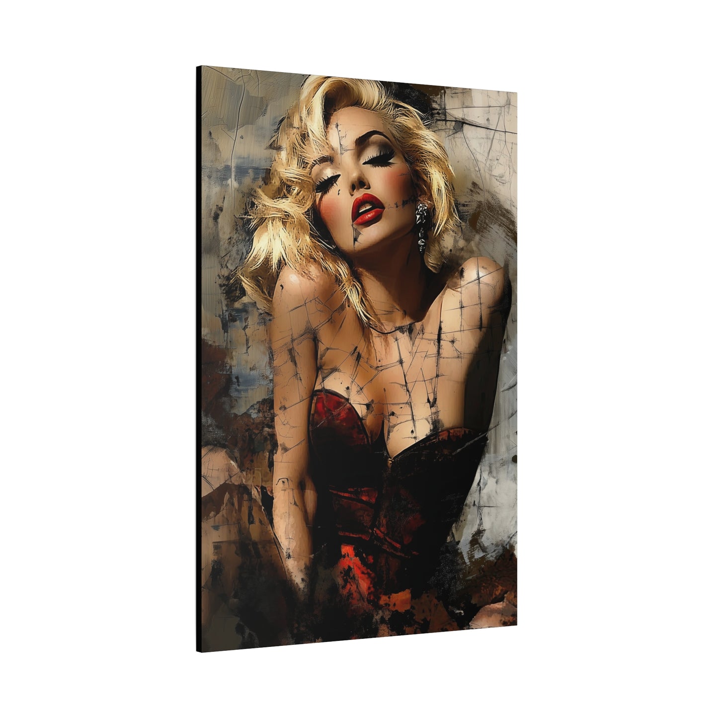 Gallery Wrapped Canvas, Guilt and Grit Adult Art Canvas, Erotic Pinup Art Canvas – Margaux