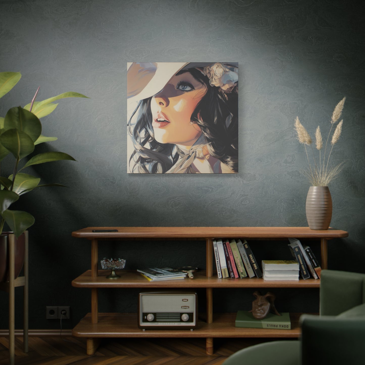 Gallery Wrapped Canvas, Wranglers and Wreckage Art Canvas, Erotic Pinup Art Canvas – Clementine